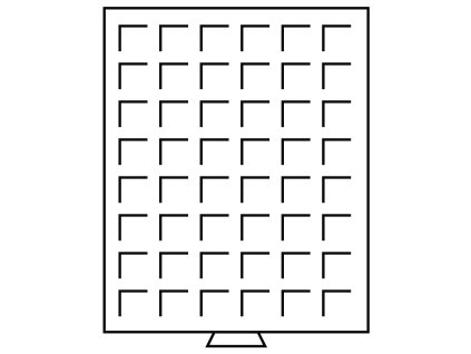 Minc. boxy MB 30x30mm - 48 mincí , sivý