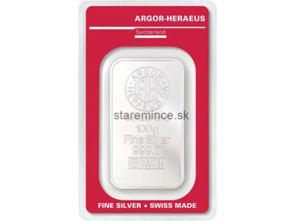 Strieborná tehlička 100g Argor-Heraeus
