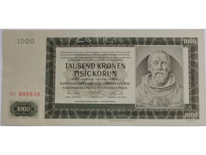 1000 korún 1942 Cc