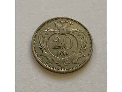 20 heller 1892 BZ František Jozef I.