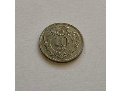 10 heller 1907 BZ František Jozef I.