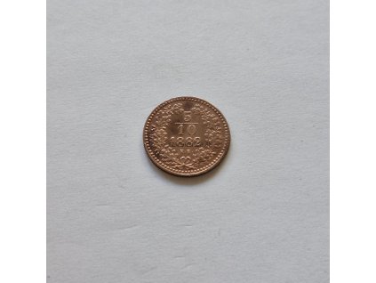 5/10 grajciar 1882 KB  František Jozef I.