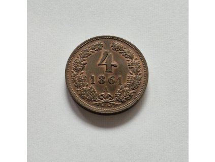 4 grajciar 1861 A  František Jozef I.
