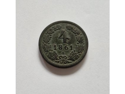 4 grajciar 1861 B  František Jozef I.