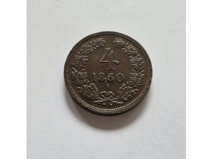 4 grajciar 1860 A  František Jozef I.