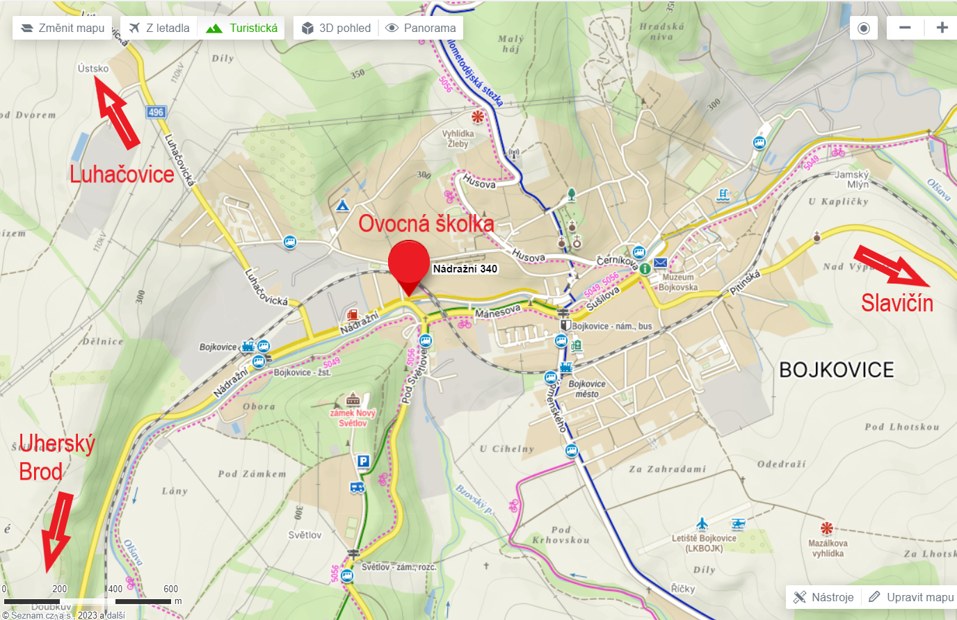 mapa_Ovocna_skolka_Bojkovice