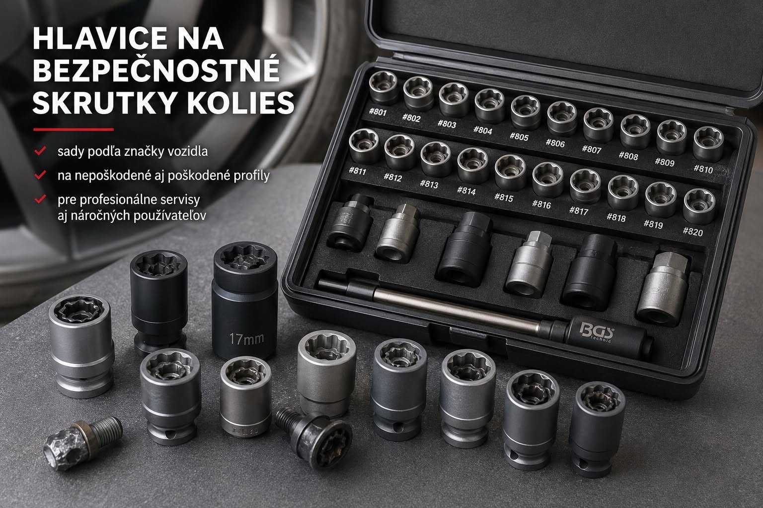Ako vybrať hlavice na bezpečnostné skrutky kolies: praktický sprievodca pre autoservis a pneuservis