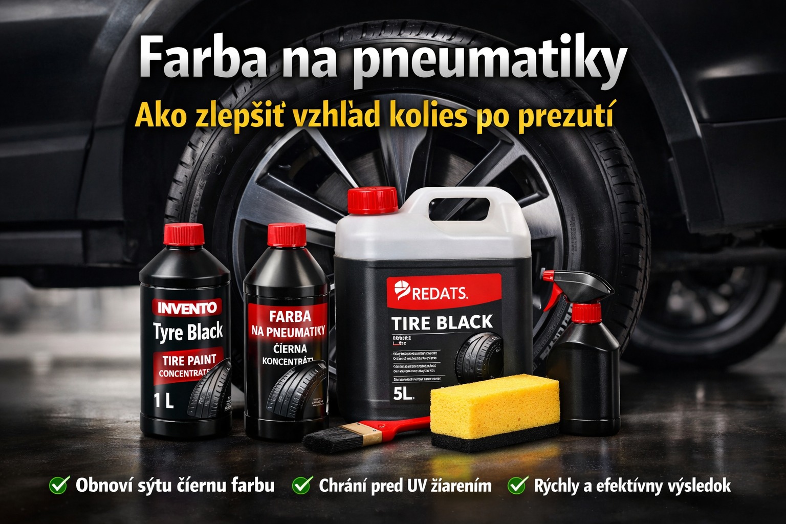 Farba na pneumatiky: ako zlepšiť vzhľad kolies po prezutí