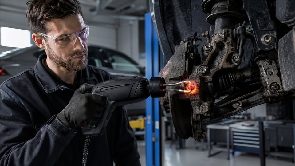 Indukčný ohrievač do autoservisu: ako povoliť zapečené skrutky bez horáka