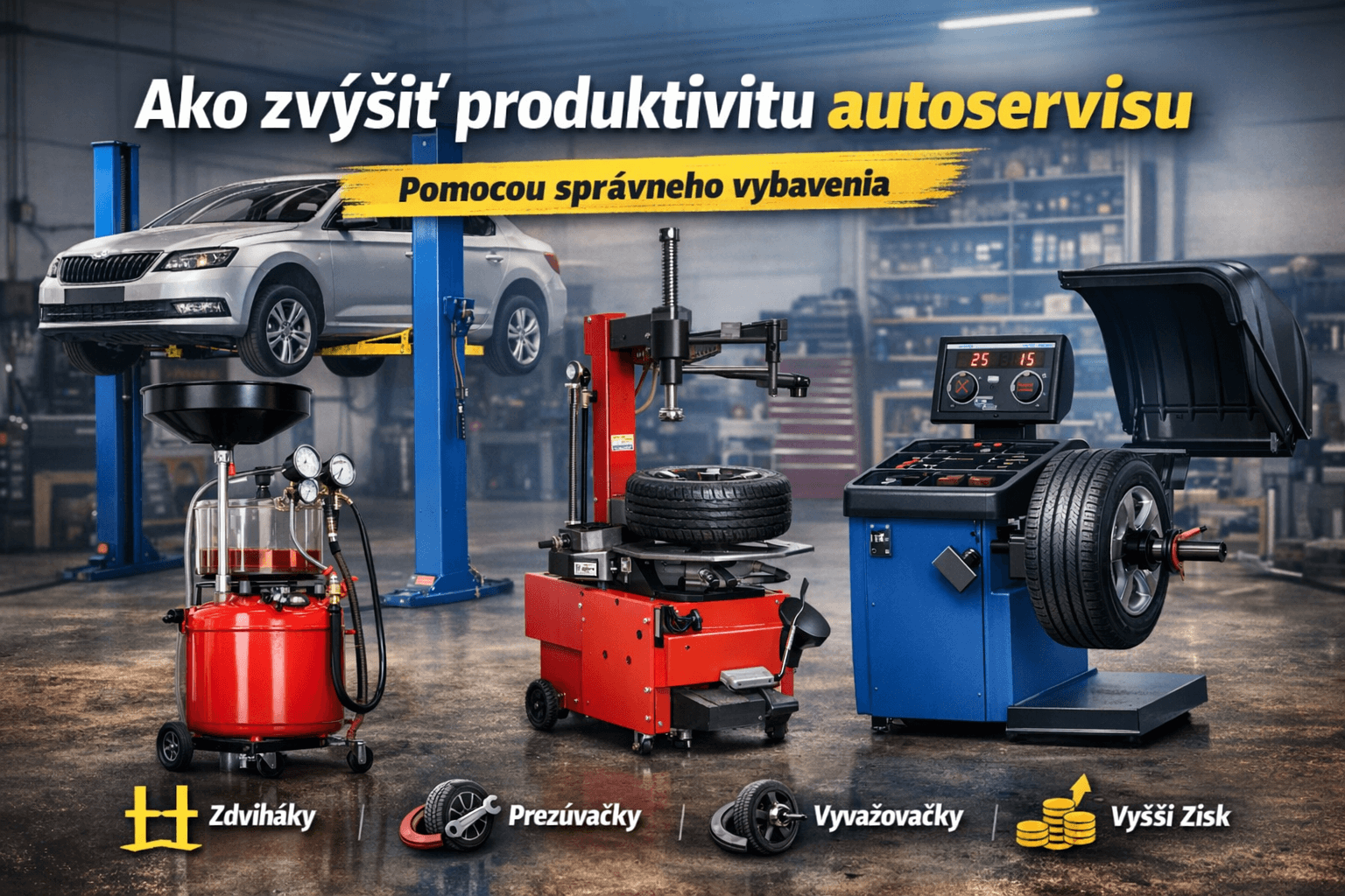 Ako zvýšiť produktivitu autoservisu pomocou správneho vybavenia