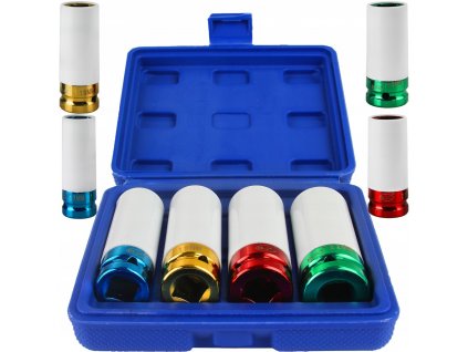 Sada rázových hlavíc na ALU disky 1/2" – 4 ks (17/19/21/22 mm)