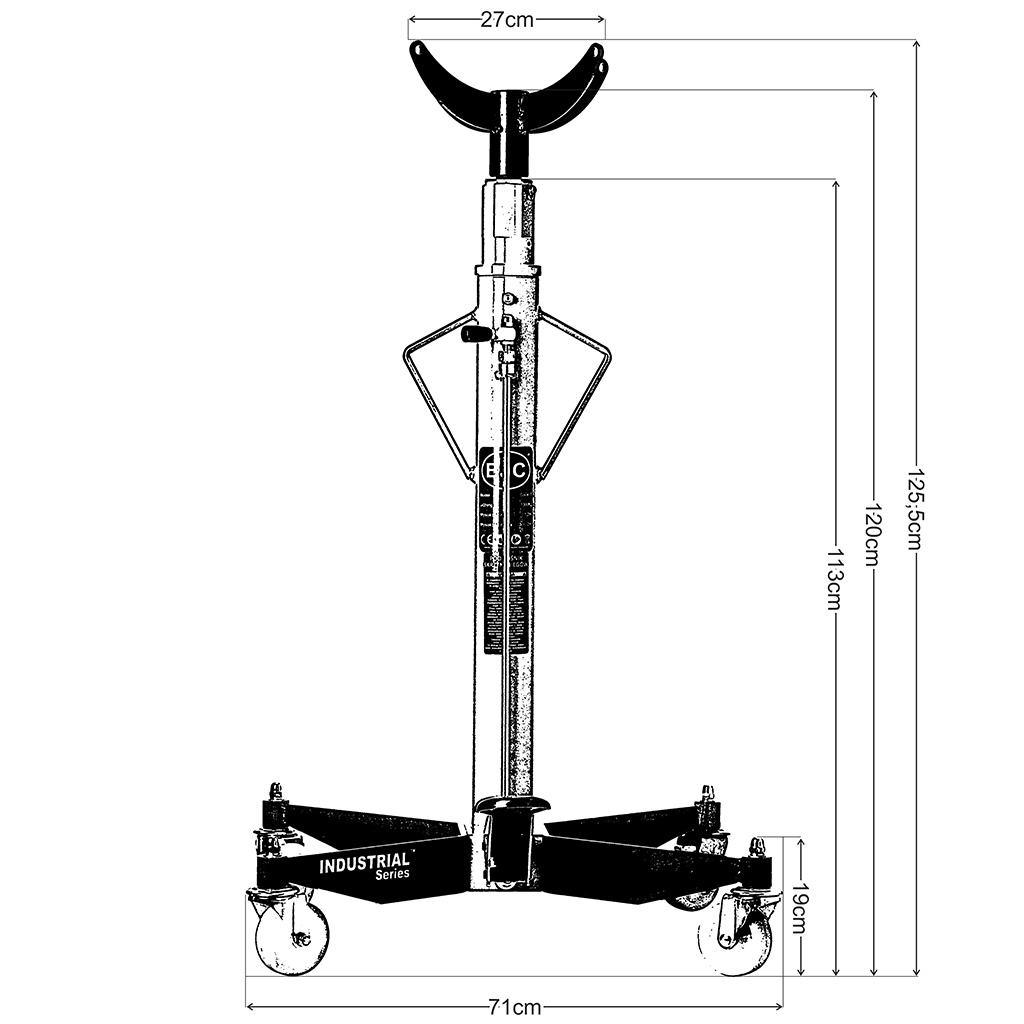 Hydraulický zdvihák prevodoviek BJC 1000 kg B80416