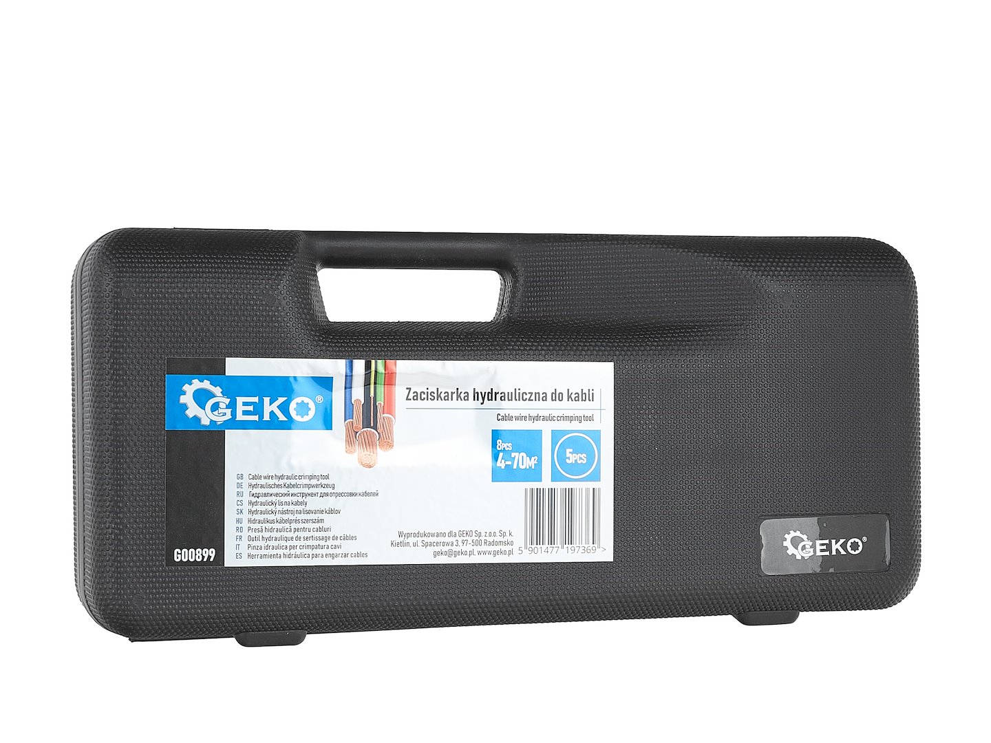 GEKO G00899 – hydraulické krimpovacie kliešte 4–70 mm², 6 t