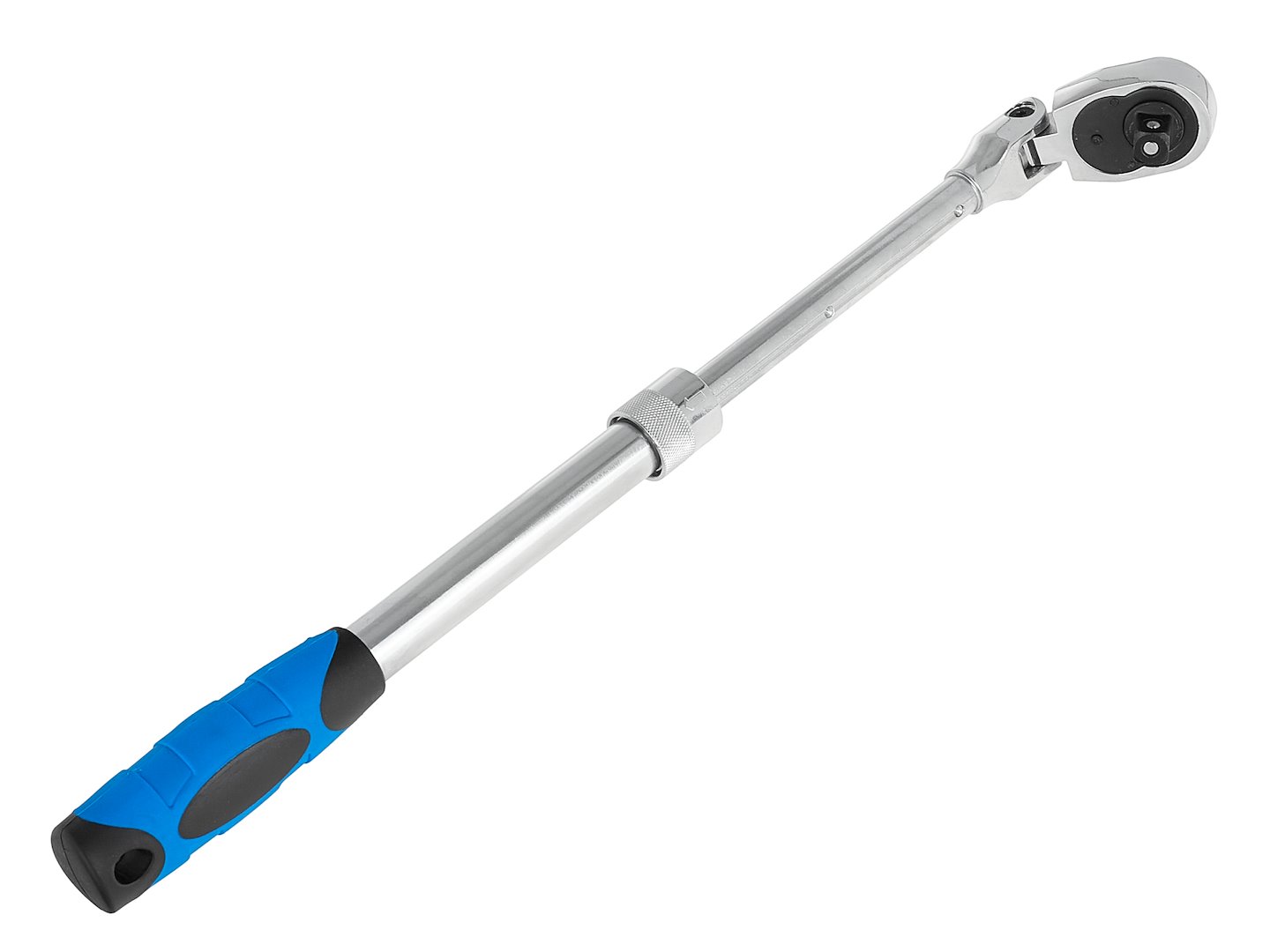 GEKO – teleskopická račňa 1/2" s kĺbovou hlavou 370–510 mm (72 zubov, CrV)