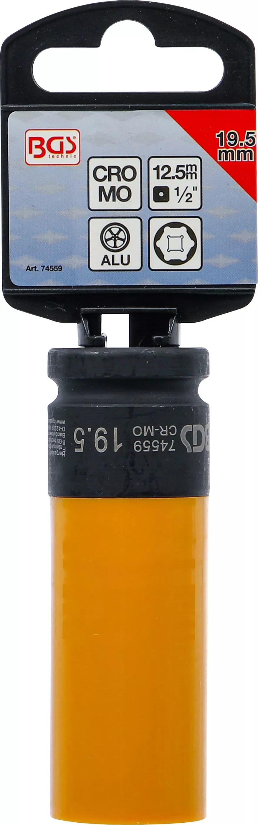 BGS Technics BGS – ochranná rázová hlavica 1/2", 19,5 mm, 85 mm (matice Ford)