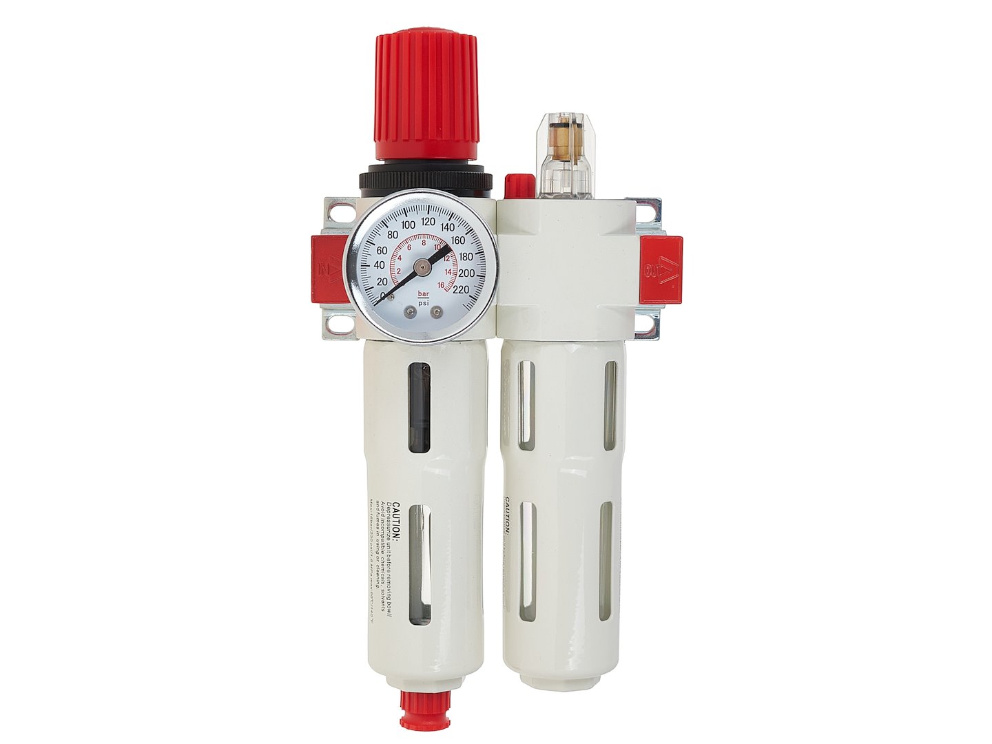 Blok prípravy vzduchu Tvardy 1/4" – filter, odkalovač, maznica
