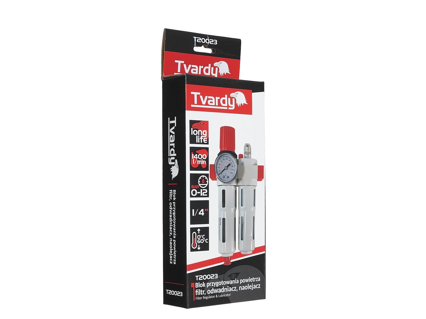 Blok prípravy vzduchu Tvardy 1/4" – filter, odkalovač, maznica