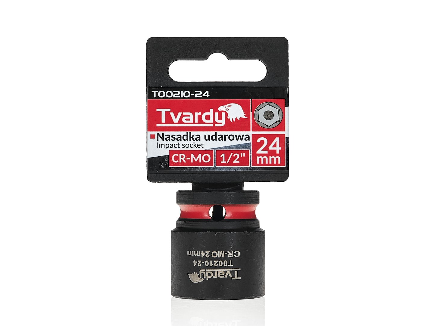 Tvardy Rázová hlavica 1/2" – 24 mm, krátka, CR-MO