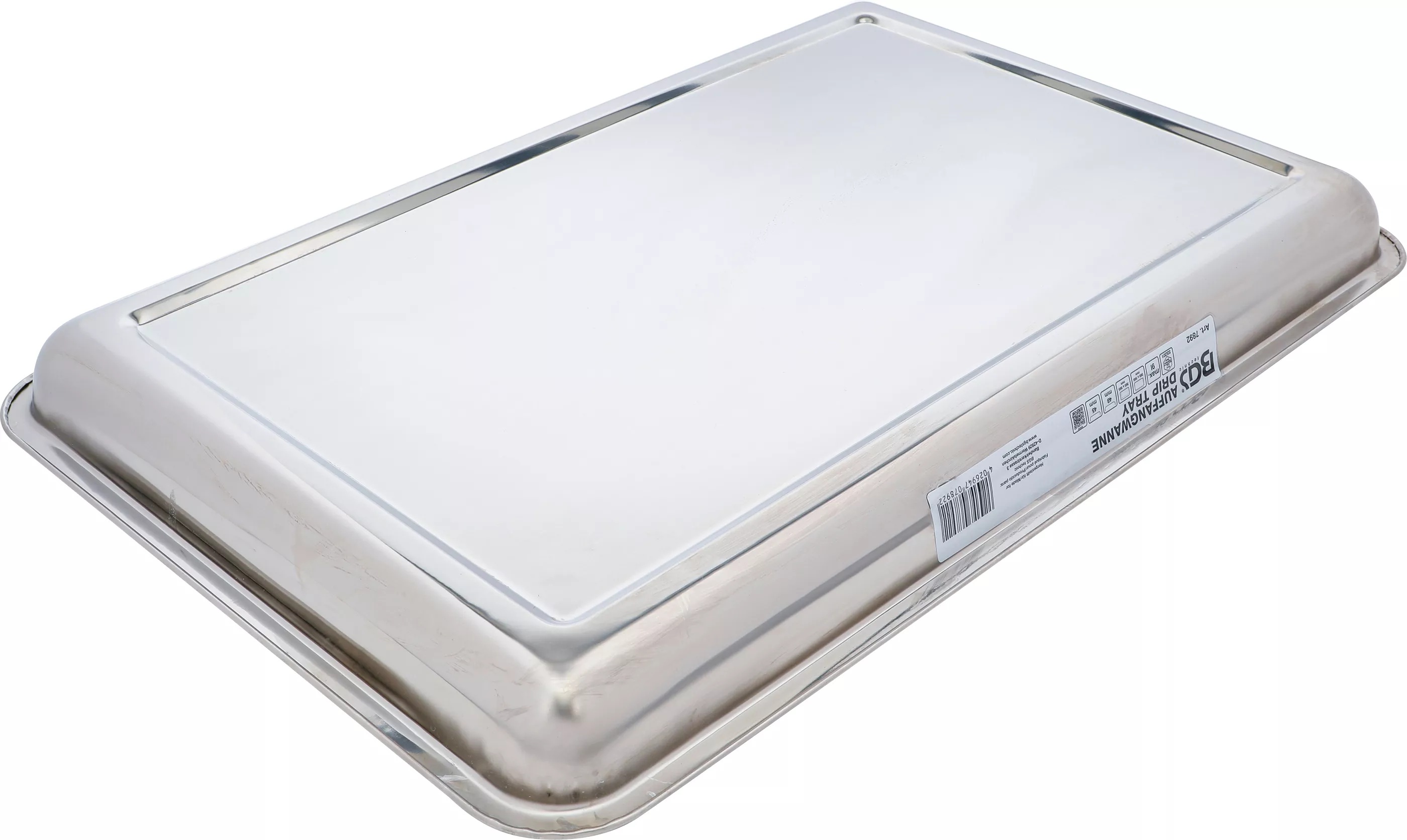 BGS Technics Záchytná vaňa z nehrdzavejúcej ocele 600 × 400 mm | 9 l