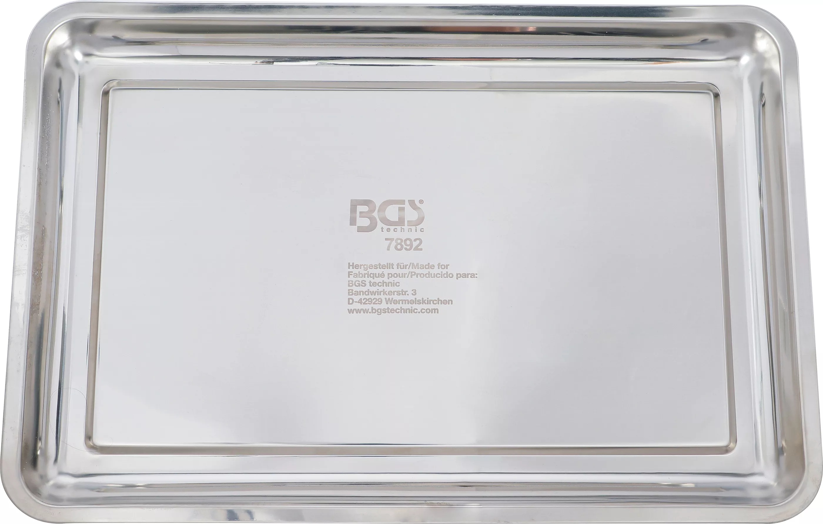 BGS Technics Záchytná vaňa z nehrdzavejúcej ocele 600 × 400 mm | 9 l