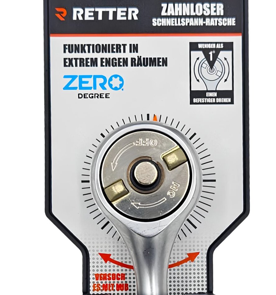 RETTER – sada presných rační 1/2", 3/8", 1/4" (min. uhol < 1°)