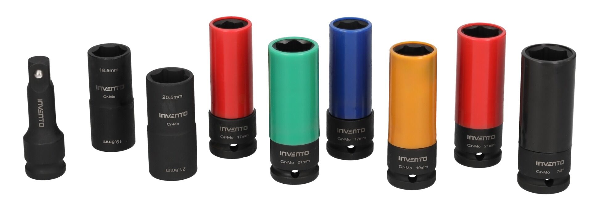 INVENTO Sada rázových hlavíc 1/2" s plastovou ochranou (Ford/Tesla/Kia/Hyundai/Mercedes)
