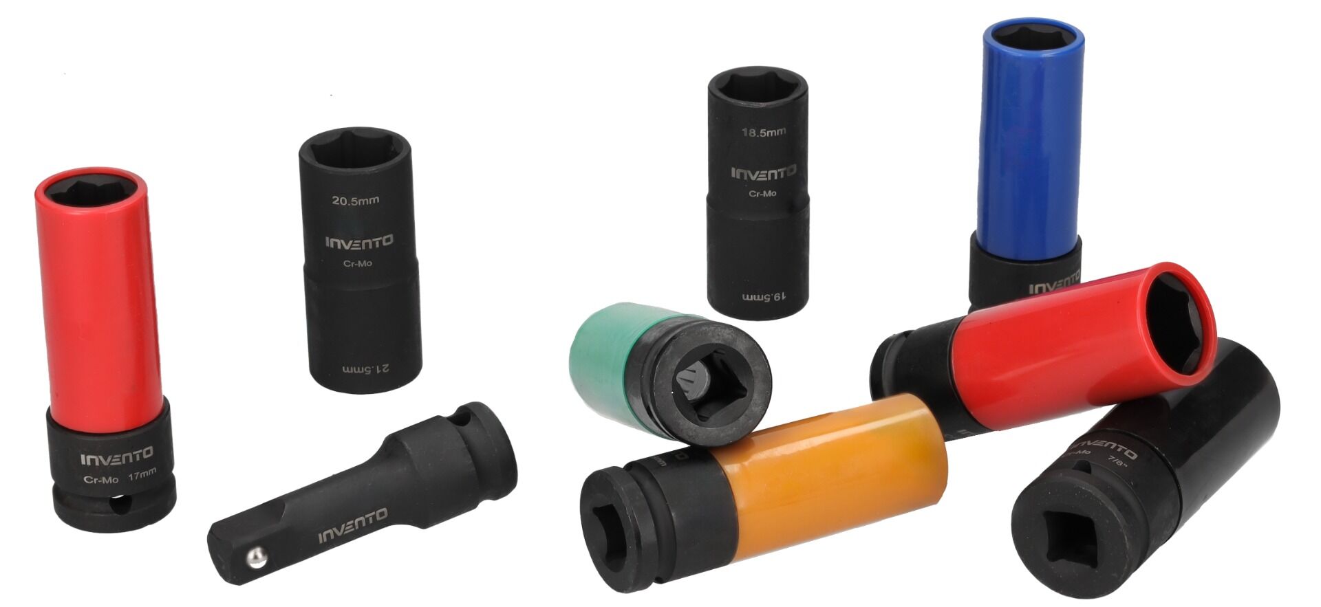 INVENTO Sada rázových hlavíc 1/2" s plastovou ochranou (Ford/Tesla/Kia/Hyundai/Mercedes)