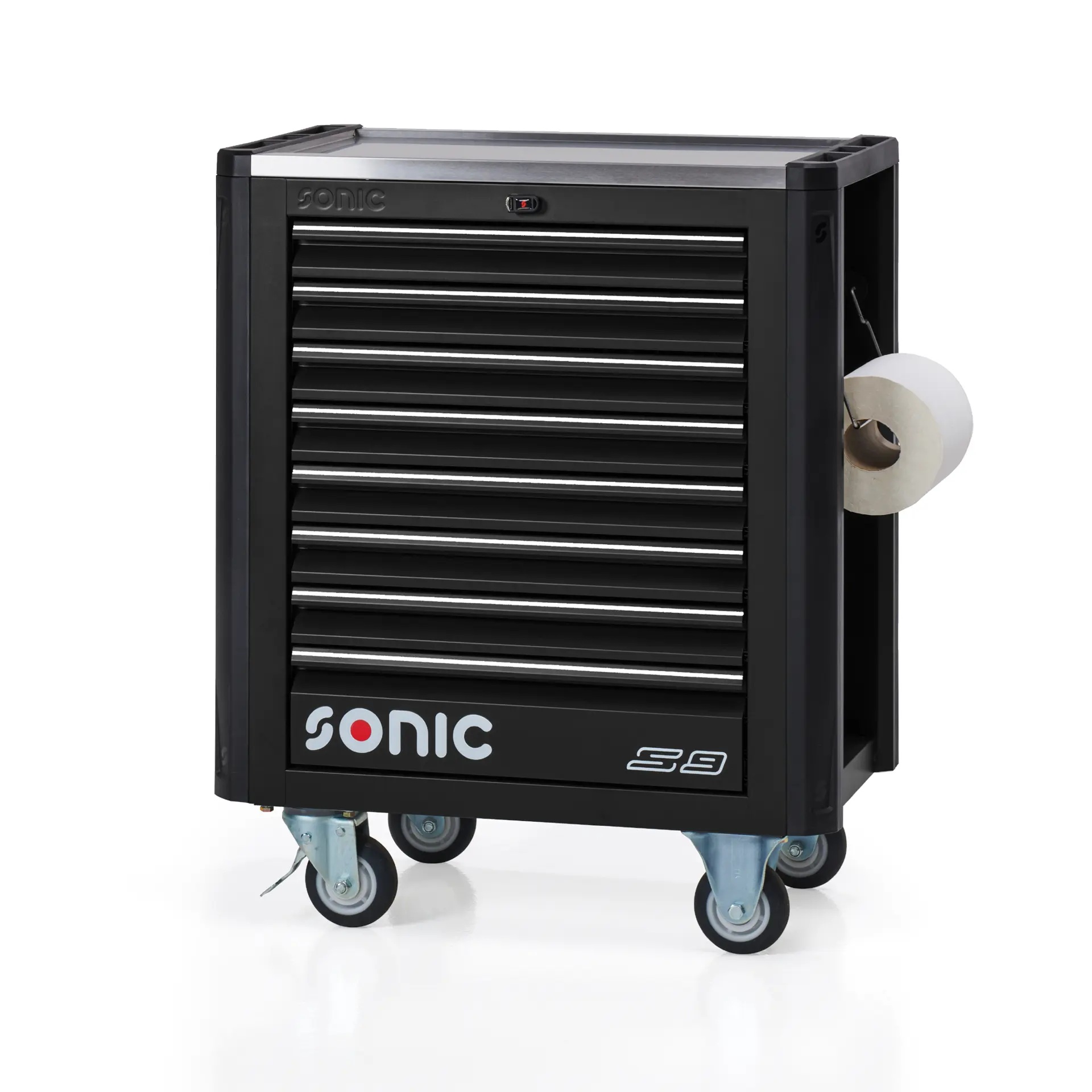 SONIC NEXT S9 Black – dielenský vozík s náradím 429 ks