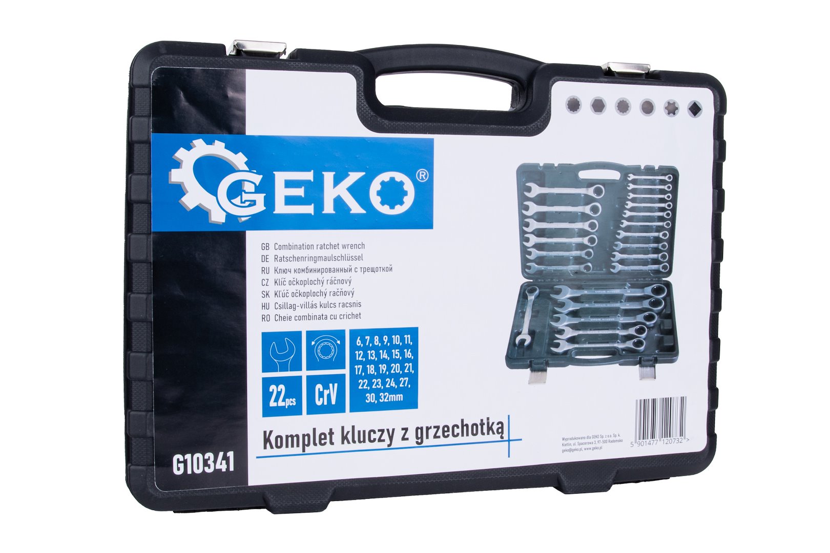 Geko Sada račňových očkovo-vidlicových kľúčov 6–32 mm, 22 ks