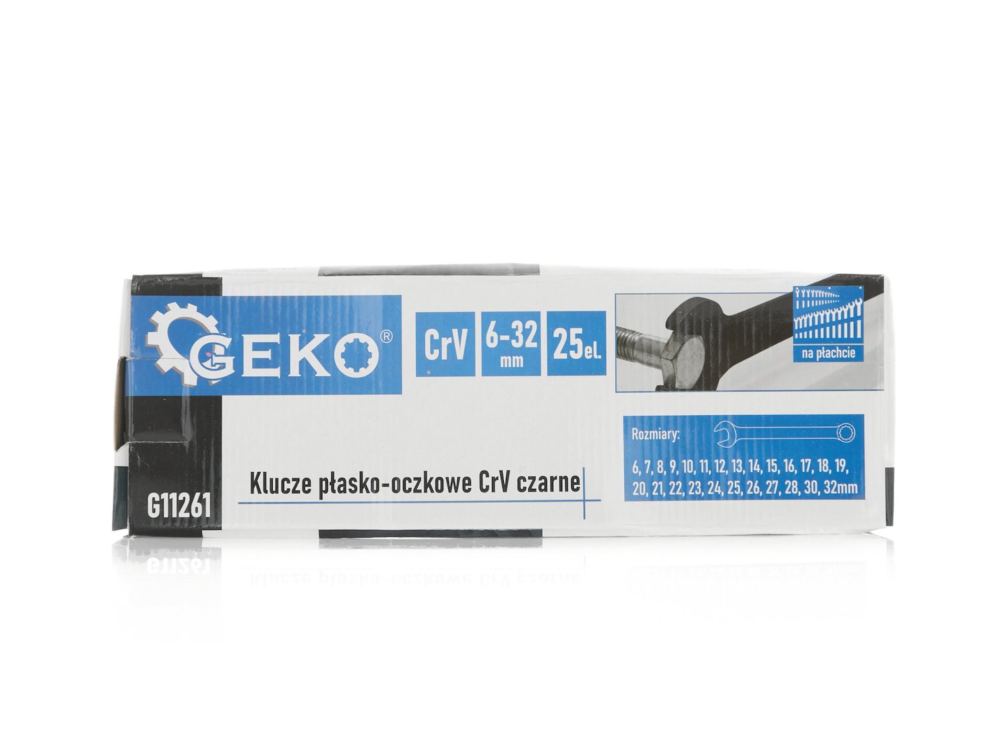 Sada očkoplochých kľúčov GEKO 6–32 mm, 25 ks