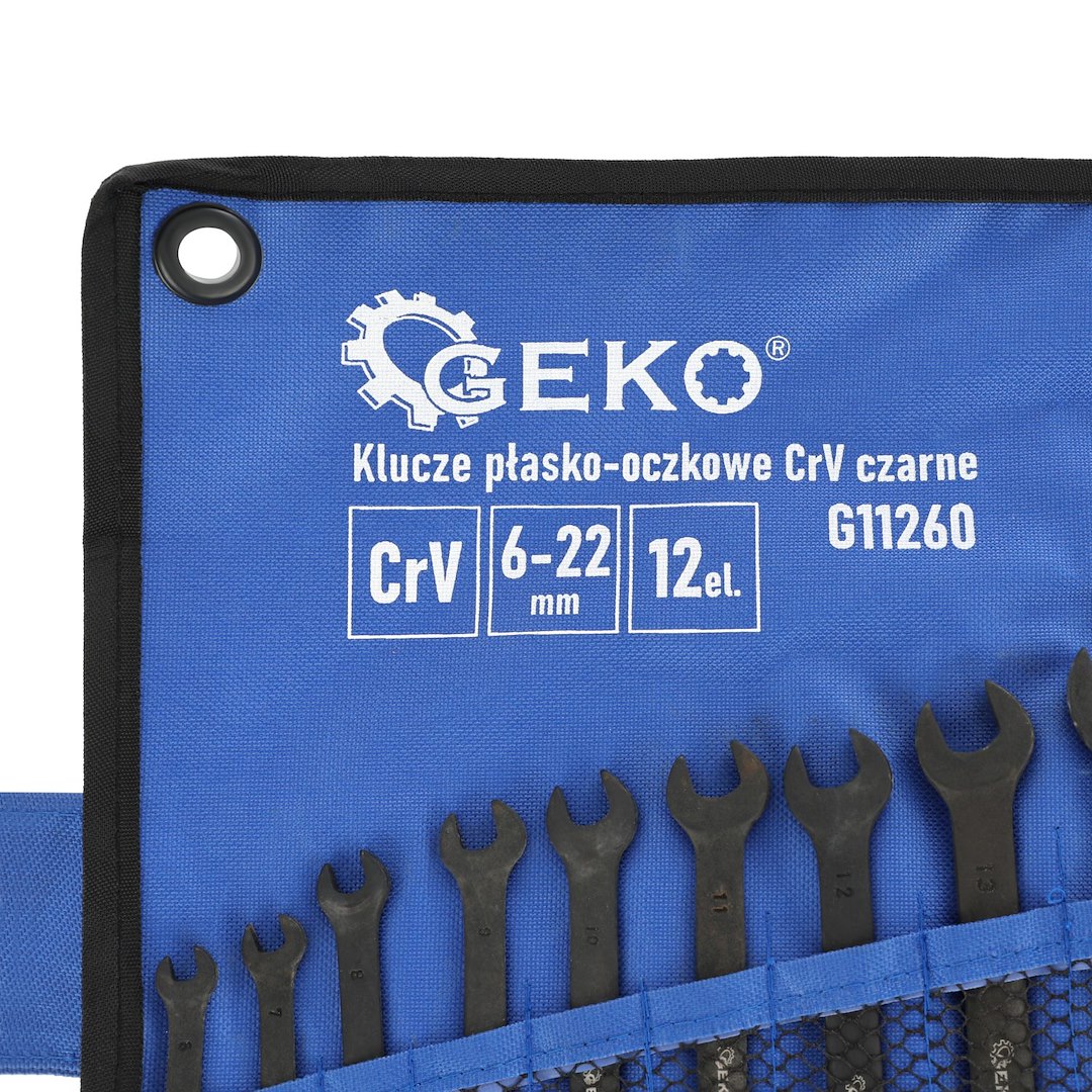Sada očkoplochých kľúčov GEKO 6–22 mm, 12 ks