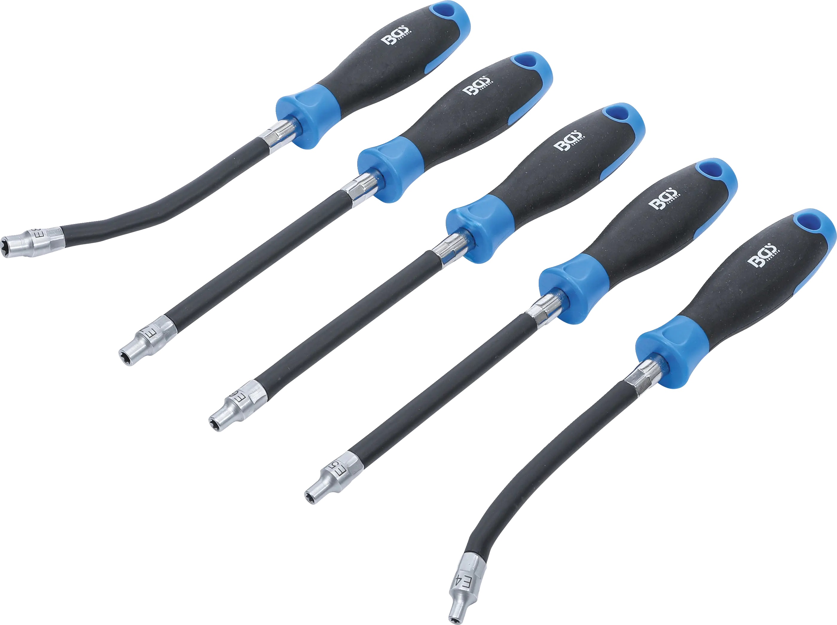 BGS Technics BGS flexibilné skrutkovače s E-profilom, 5 ks