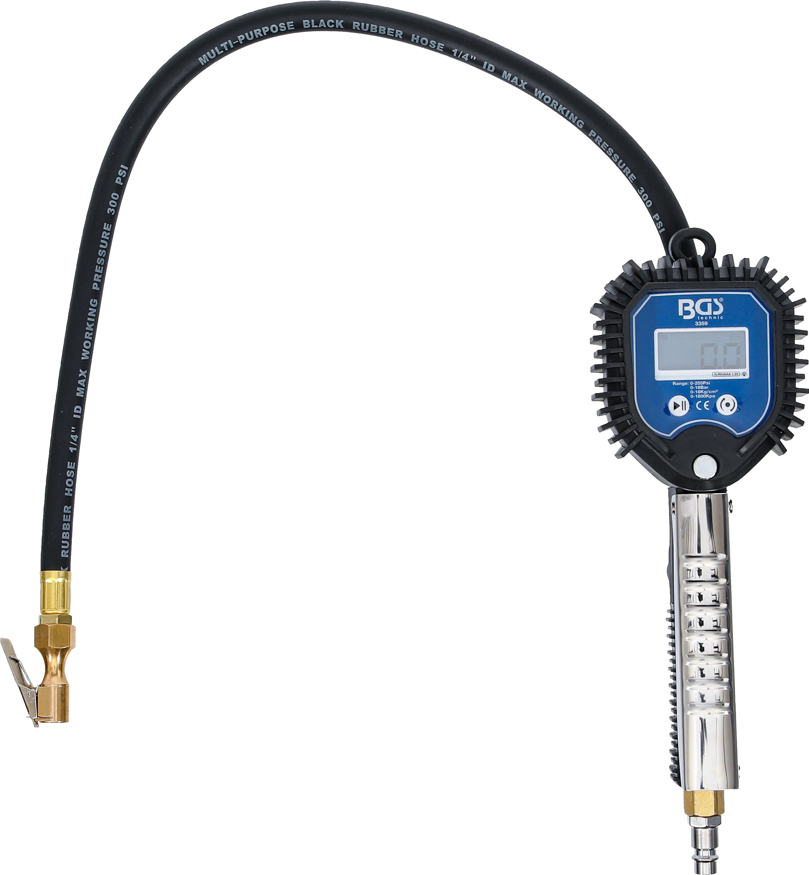 BGS Technics BGS Digitálny hustič pneumatík s manometrom 0–16 bar