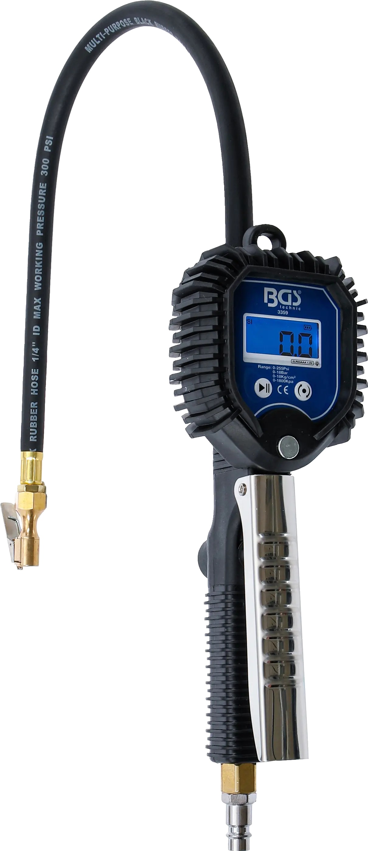 BGS Technics BGS Digitálny hustič pneumatík s manometrom 0–16 bar