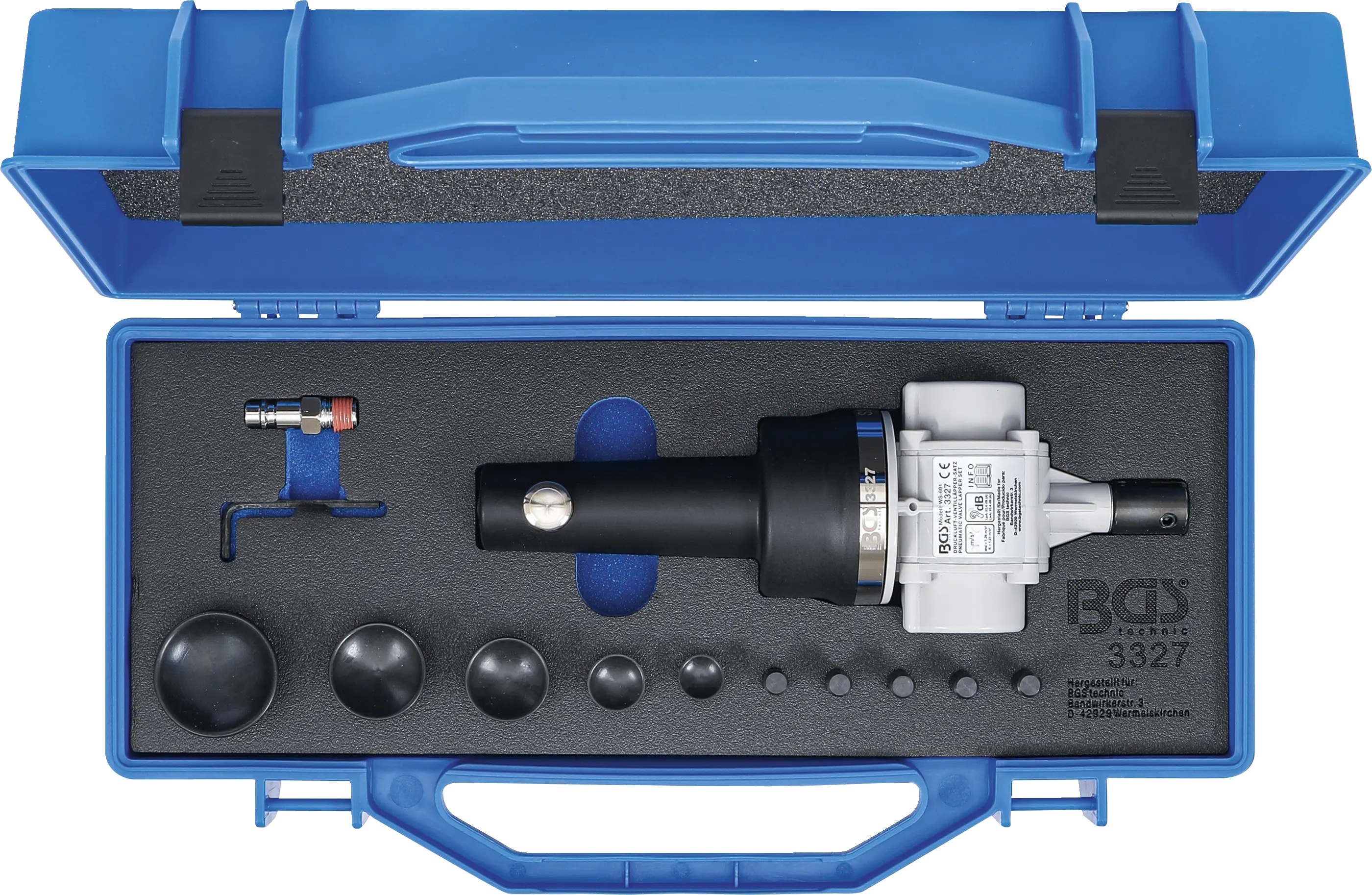 BGS Technics Pneumatická sada na lapovanie ventilov 13-dielna
