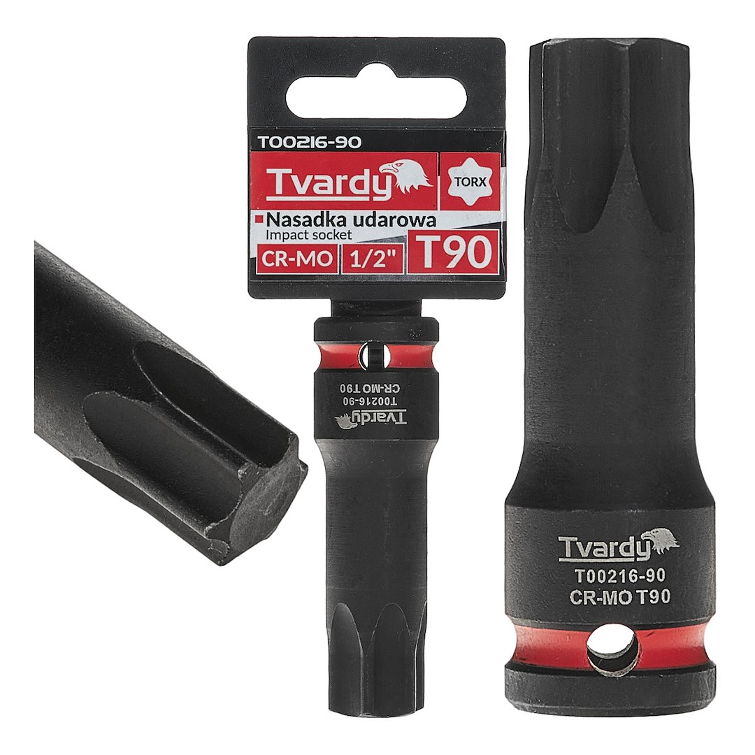 Tvardy Nástrčná hlavica TORX T90 1/2" CR-MO – úderová