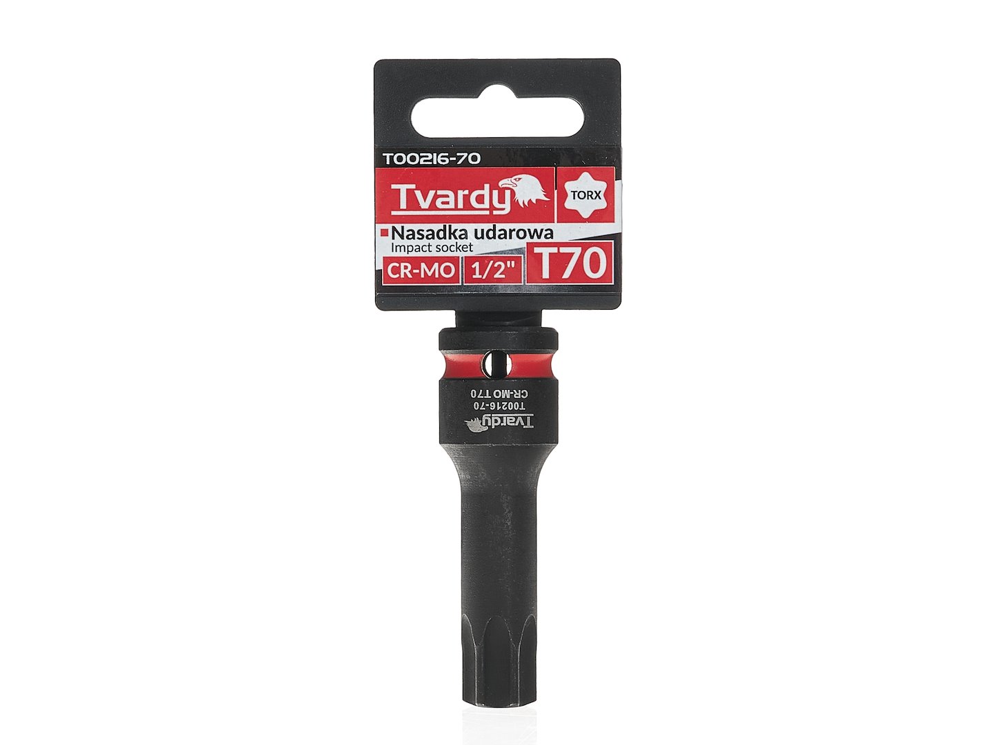 Tvardy Nástrčná hlavica TORX T70 1/2" CR-MO – úderová