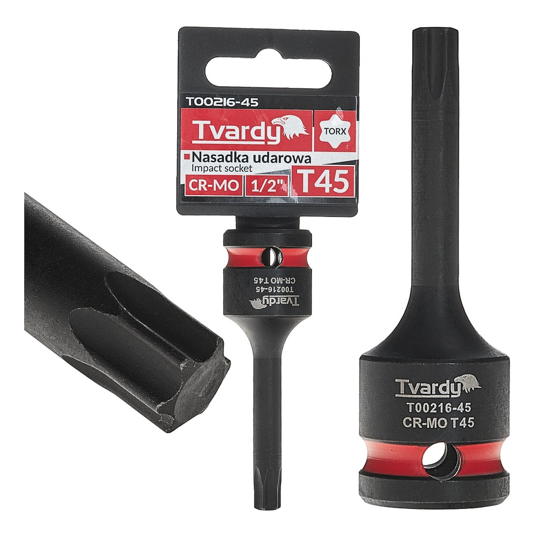 Tvardy Úderová nástrčná hlavica TORX T45 1/2" CR-MO