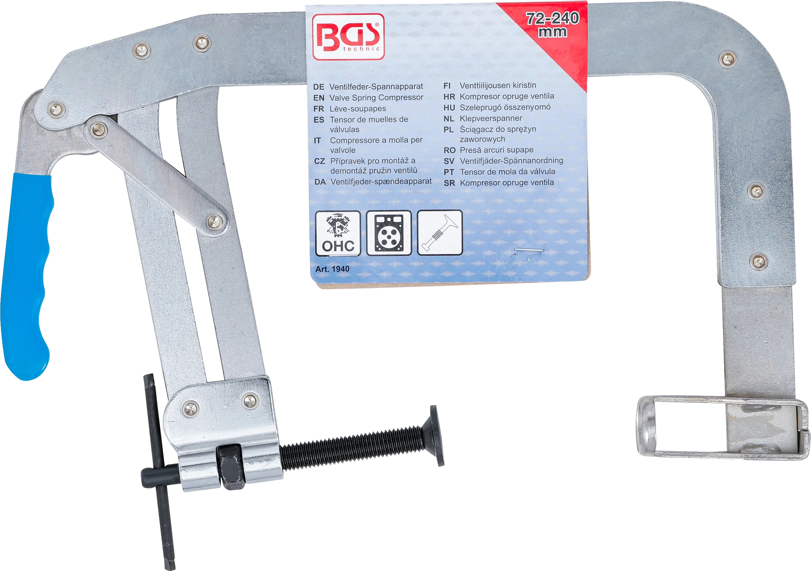 BGS Technics Ventilový pružinový sťahovák pre OHC motory 72–240 mm