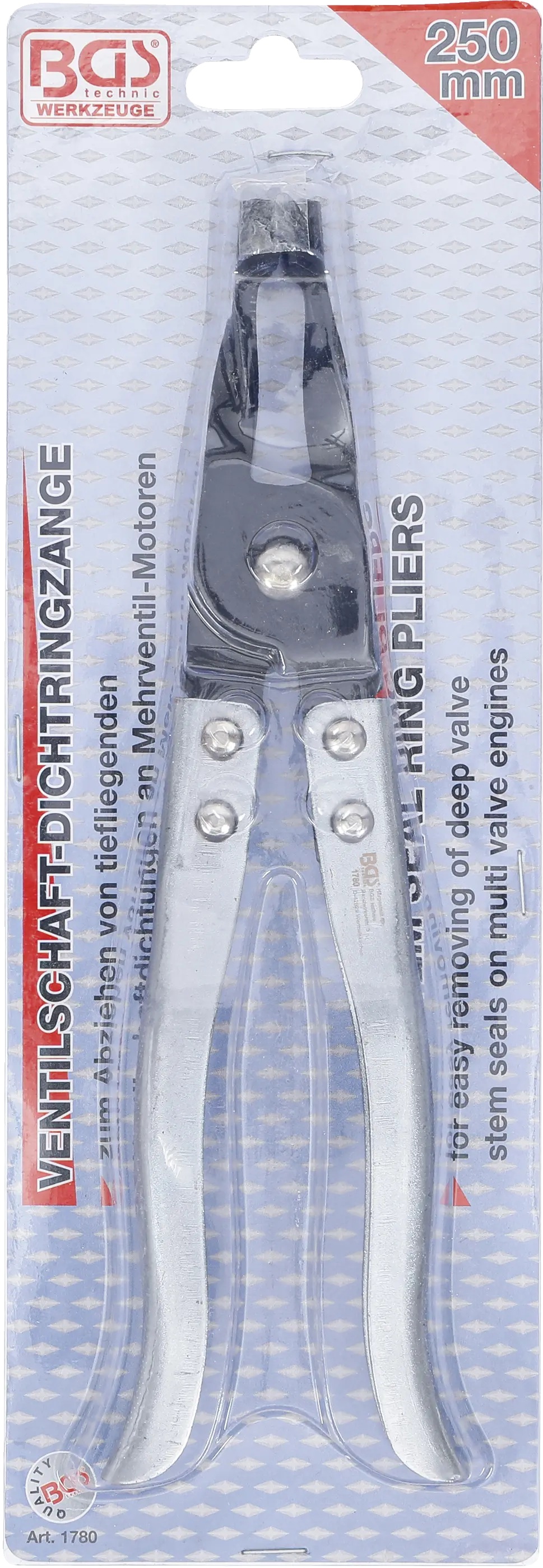 BGS Technics Kliešte na tesnenia ventilových driekov 250 mm