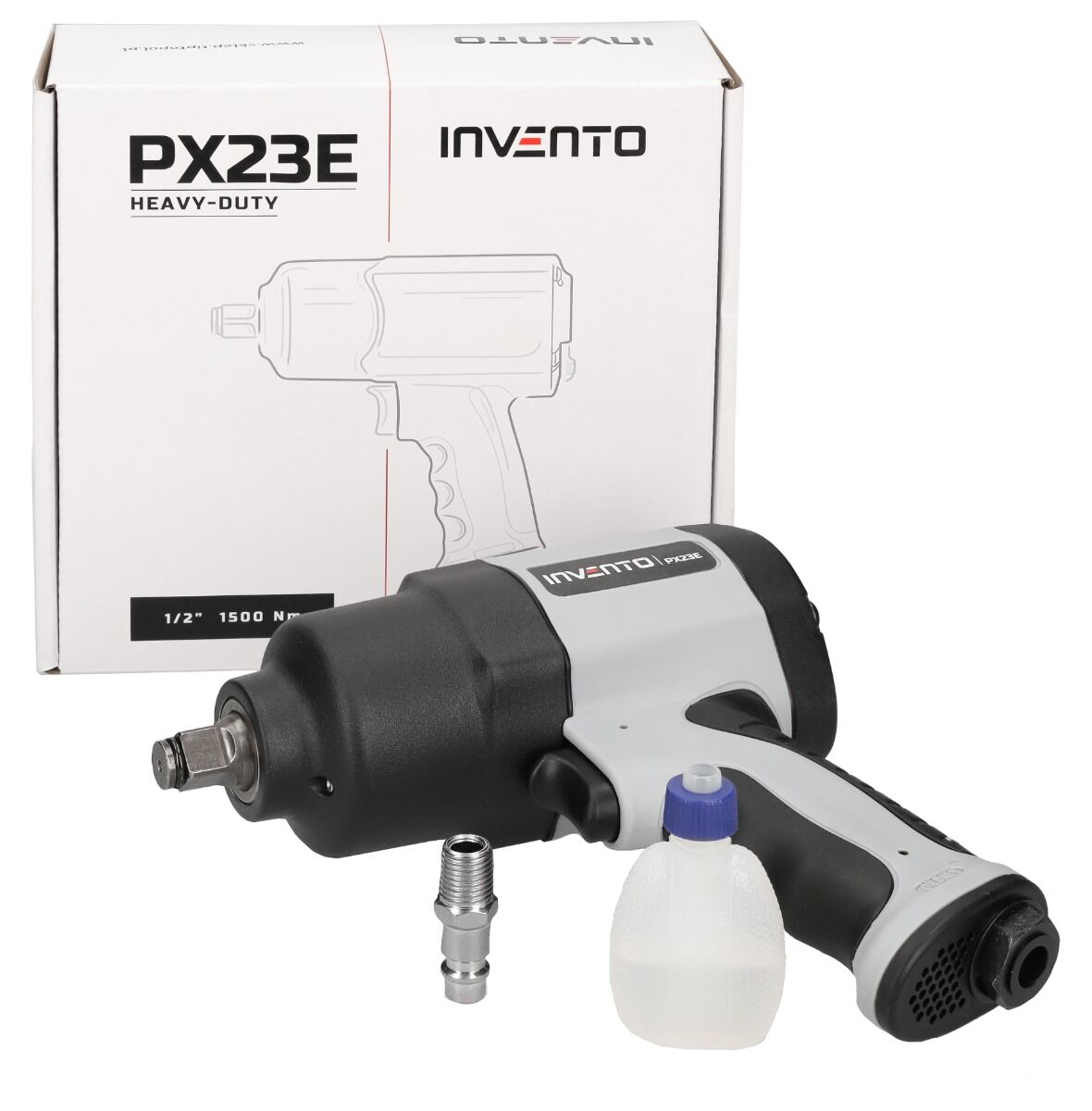 Pneumatický rázový uťahovák INVENTO PX23E 1/2" 1500 Nm