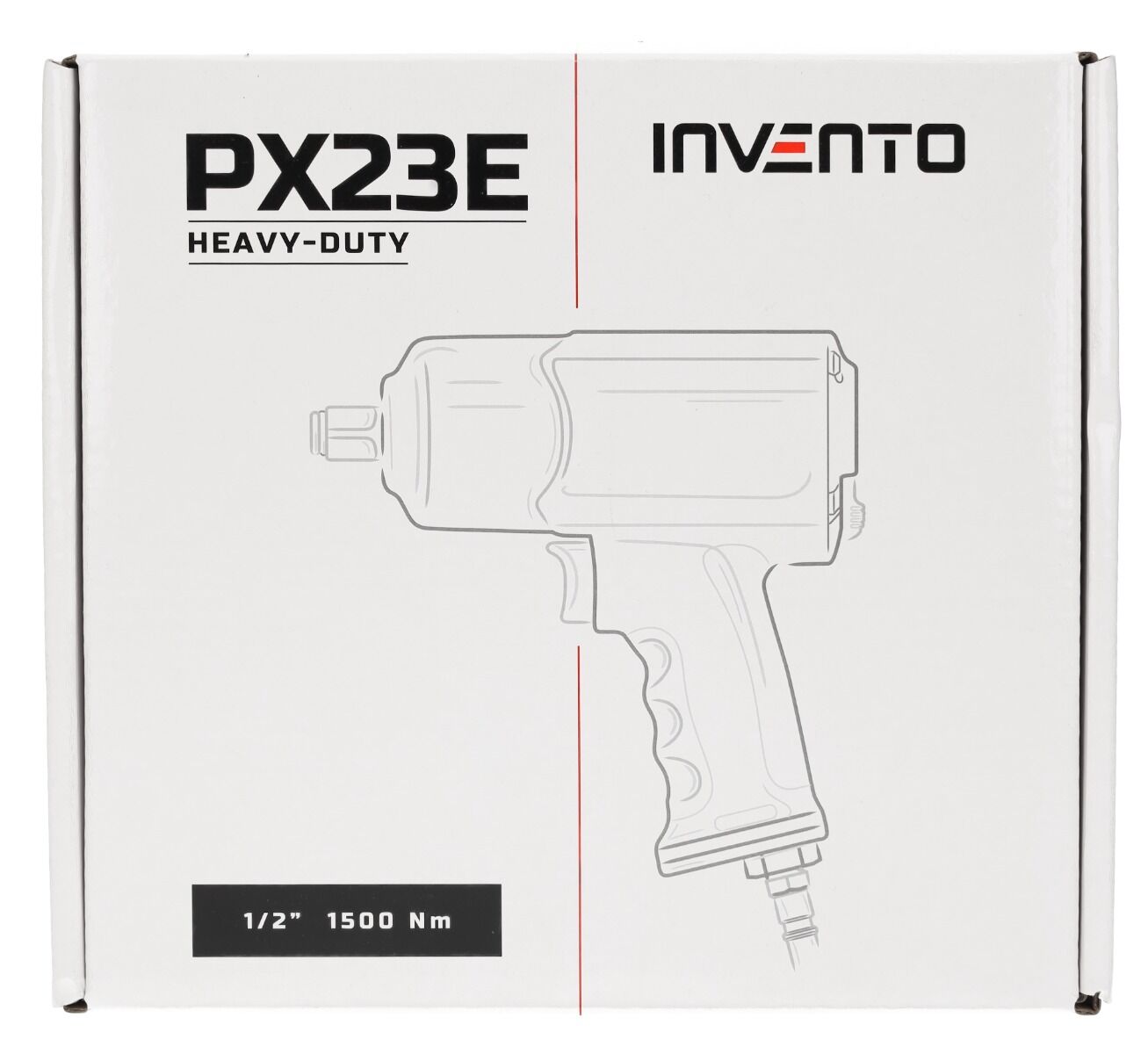 Pneumatický rázový uťahovák INVENTO PX23E 1/2" 1500 Nm