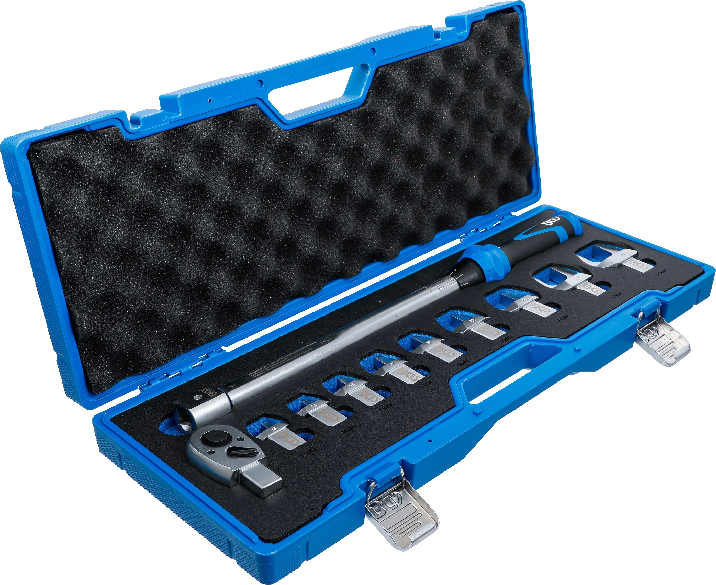 BGS Technics BGS sada momentového kľúča 40–210 Nm pre vložné nástroje 14 × 18 mm – 11 dielov