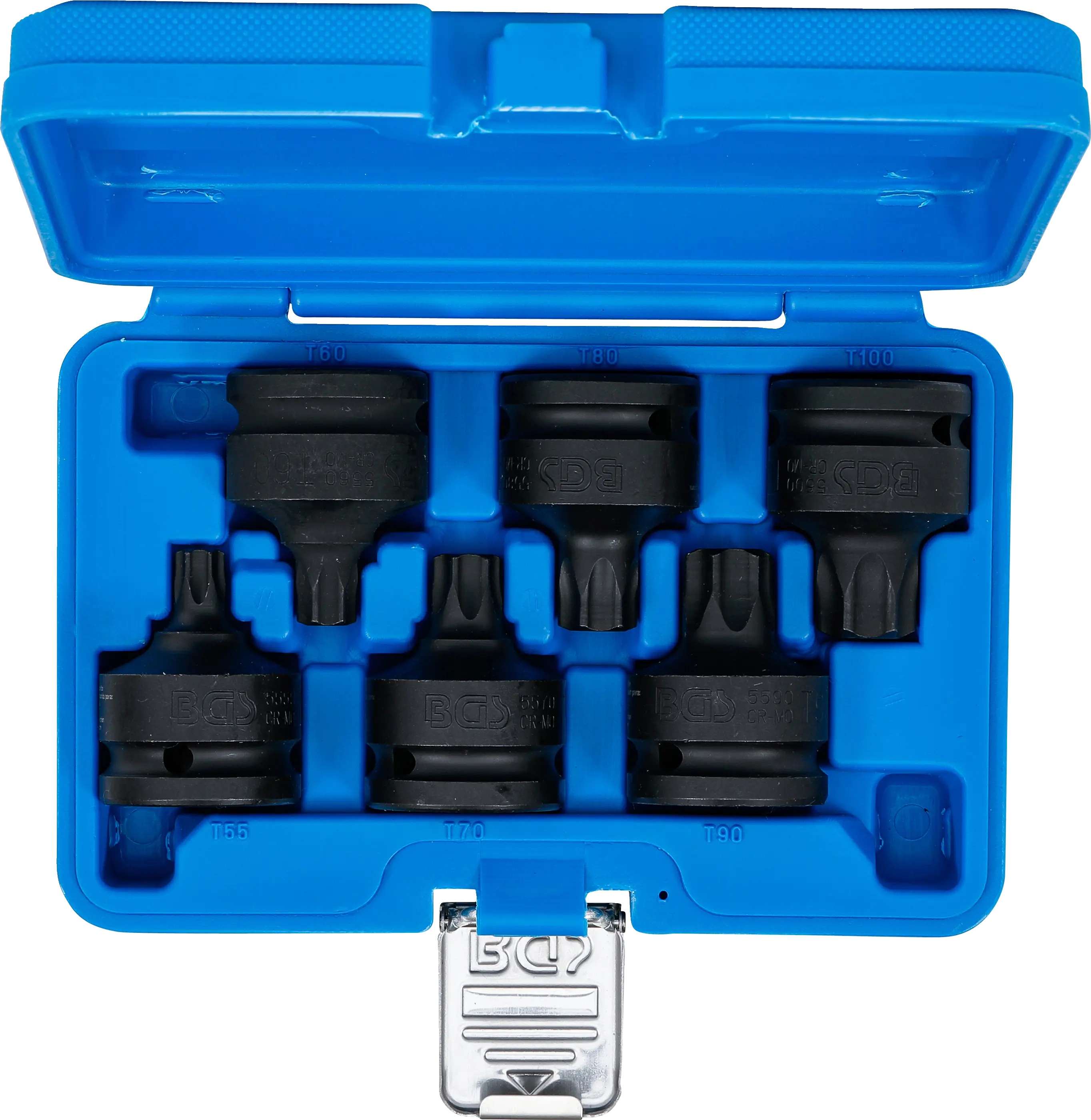 BGS Technics BGS sada silových bitových hlavíc 3/4" T55–T100 – 6 dielov