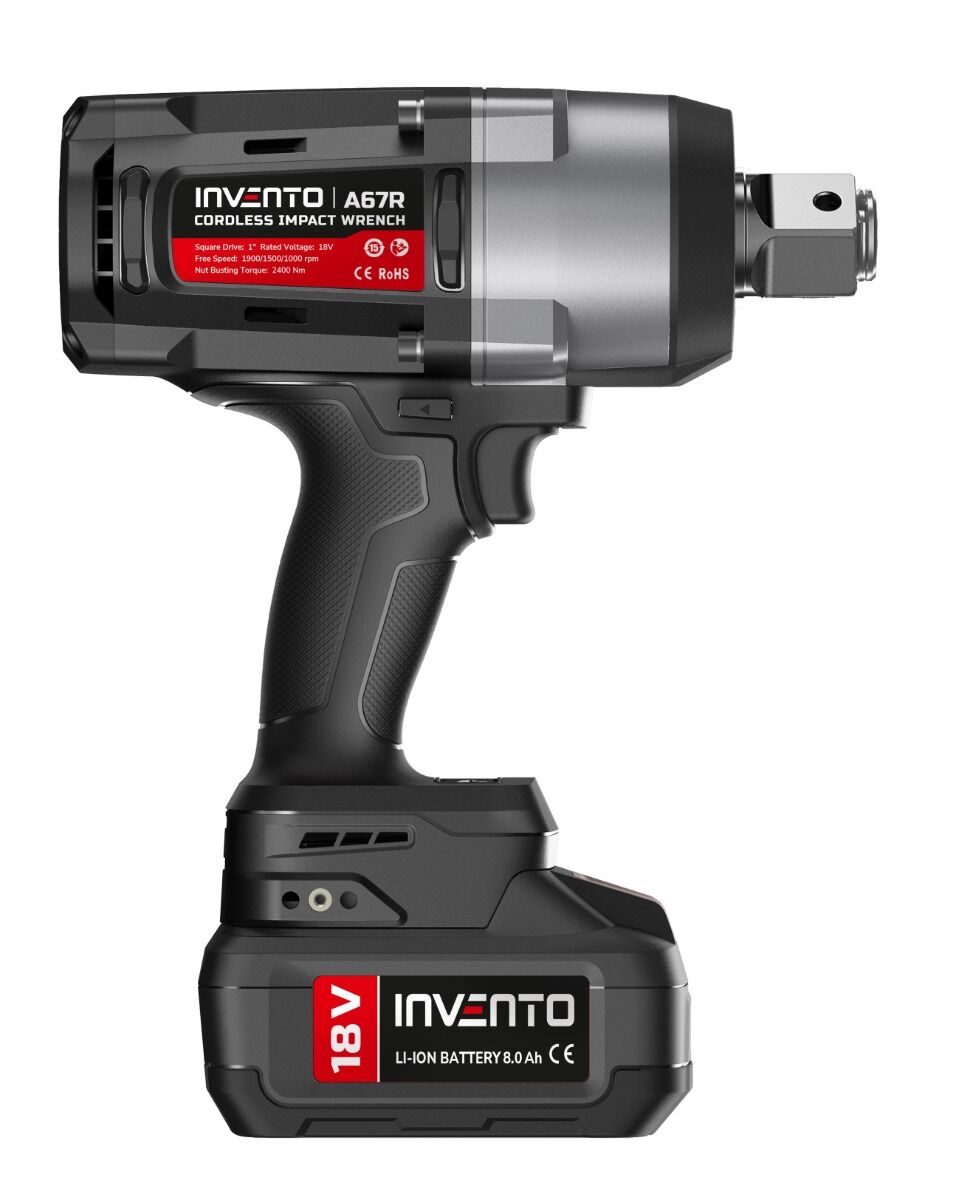 INVENTO A67R – akumulátorový rázový uťahovák 1" 2400 Nm