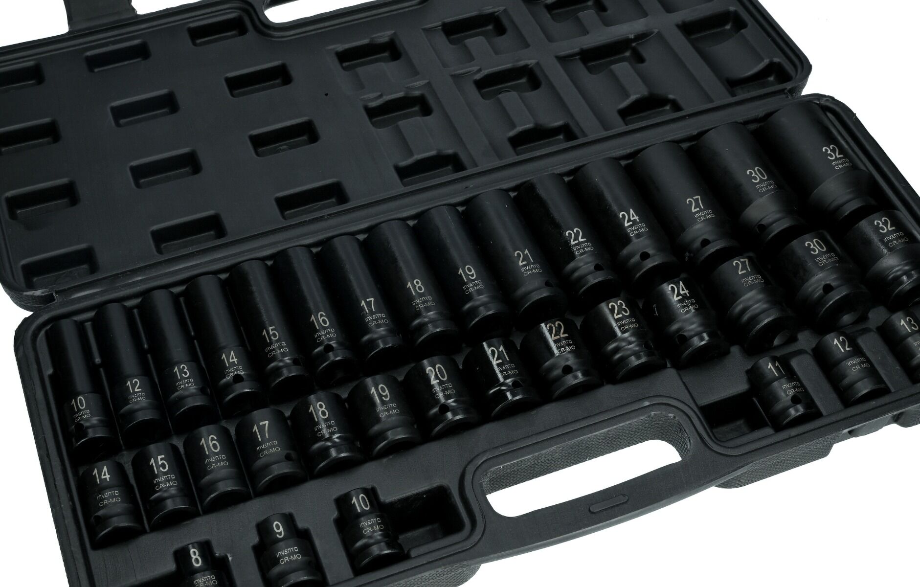 INVENTO sada rázových hlavíc 1/2" – krátke a dlhé, 35 ks
