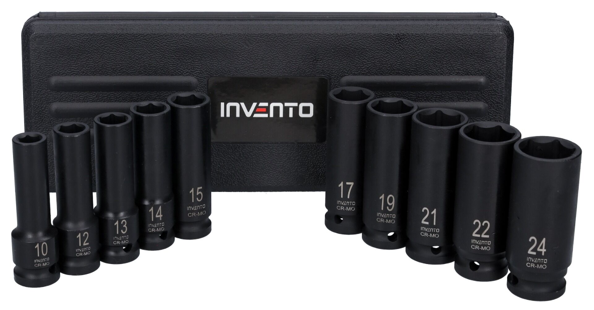INVENTO sada dlhých rázových hlavíc 1/2" – 10 ks