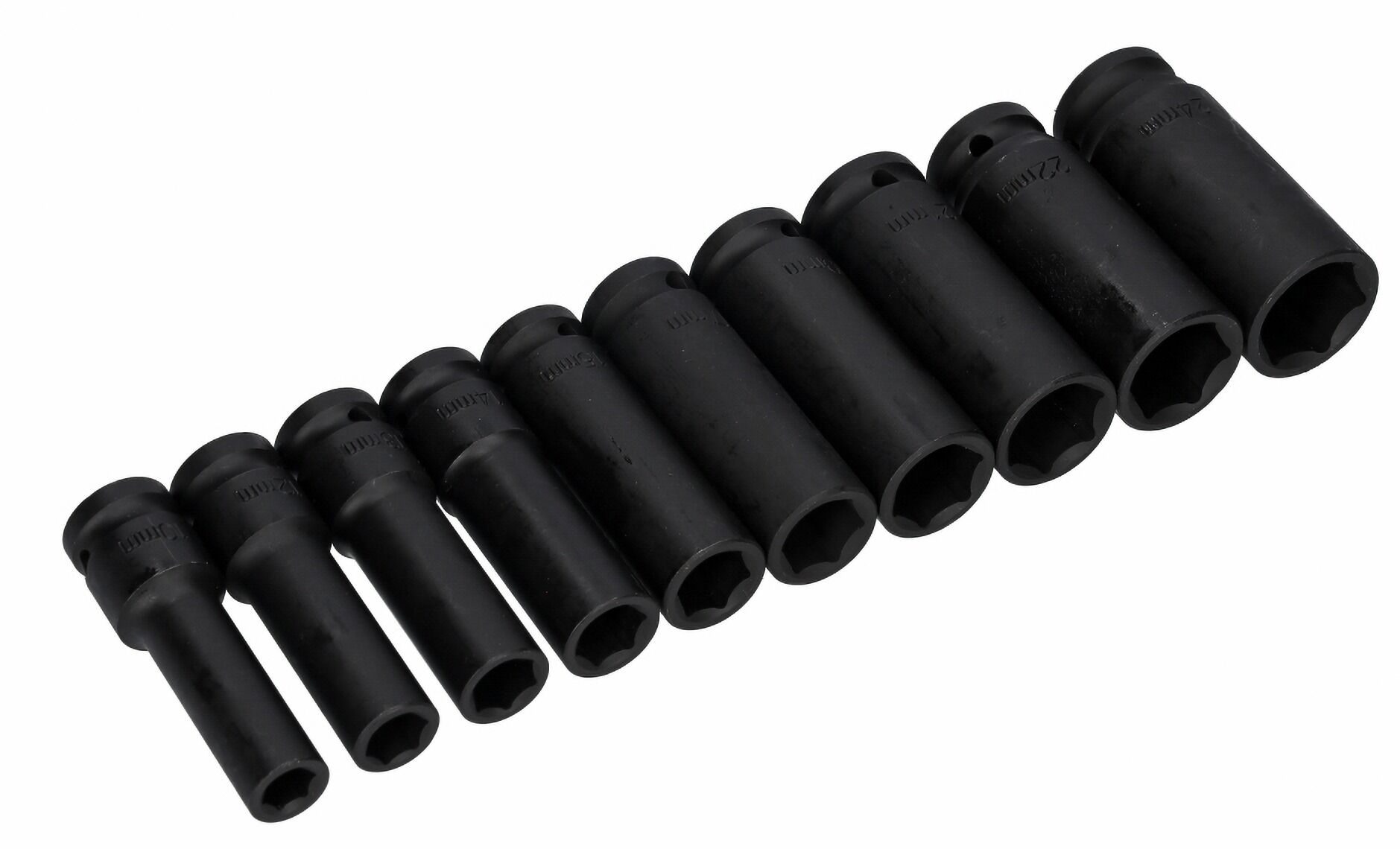 INVENTO sada dlhých rázových hlavíc 1/2" – 10 ks