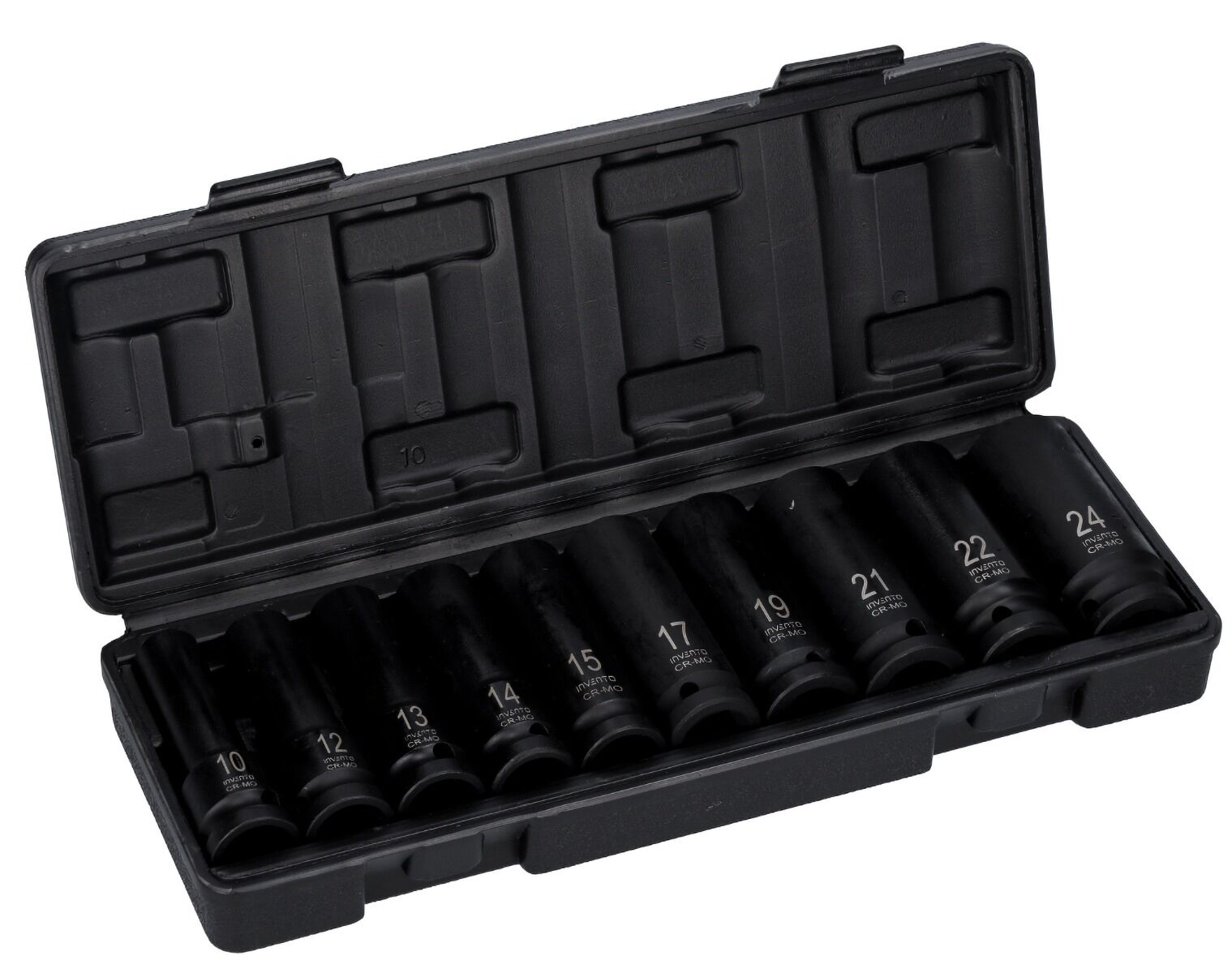INVENTO sada dlhých rázových hlavíc 1/2" – 10 ks