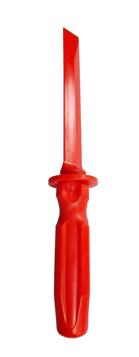 INVENTO TIP-TOPOL plastová škrabka na samolepiace závažia – červená